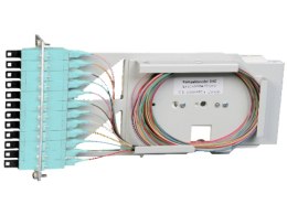 Kaseta światłowodowa 12xSC Simplex MM 50/125 OM3, do panela 3U przystosowana do spawania ALANTEC