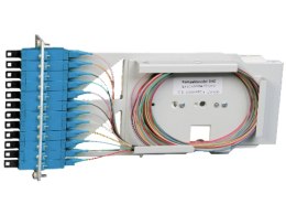 Kaseta światłowodowa 12xSC/PC Simplex SM 9/125 OS2, do panela 3U przystosowana do spawania ALANTEC