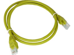 Patch-cord U/UTP kat.6 PVC 1.0m żółty ALANTEC