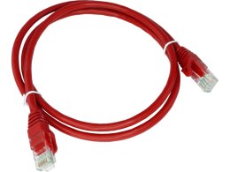 Patch-cord U/UTP kat.6A LSOH 0.25m czerwony ALANTEC
