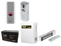 Zestaw kontrola dostępu czytnik palca oraz kart zbliżeniowych z zasilaniem awaryjnym ze zworą elektromagnetyczną VIDI-AC-F007