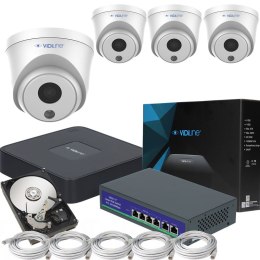 Profesjonalny monitoring do domu VidiLine IP 4 kamery ViDI-IPC-34D 4Mpx Switch Dysk 1TB