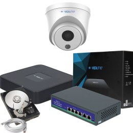 Zestaw monitoringu IP VidiLine 1 kamera ViDI-IPC-34D 4Mpx Switch Dysk 1TB