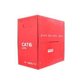 Kabel skrętka UTP CAT 6 drut Cu CPR Eca Fluke test - 305m