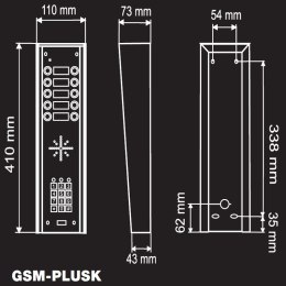 Domofon Wielorodzinny GSM BENINCA-GSM-PLUSK2 z klawiaturą