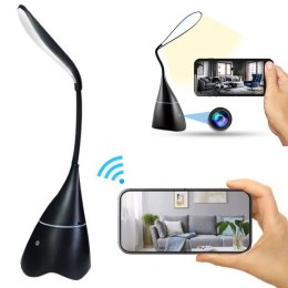 Lampa LED z Mini kamerą szpiegowską Wi-Fi Z65 + Głośnik BT (Podgląd Online)