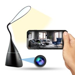 Lampa LED z Mini kamerą szpiegowską Wi-Fi Z65 + Głośnik BT (Podgląd Online)