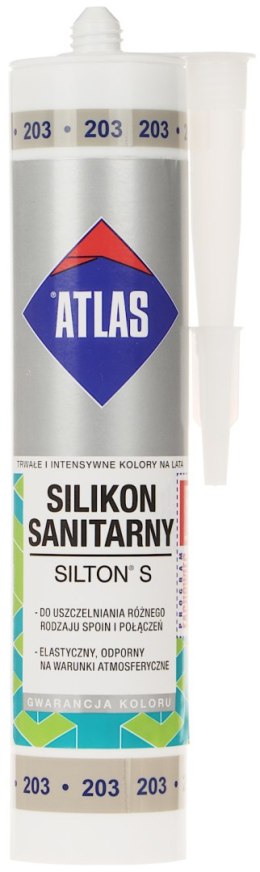 SILIKON SANITARNY SIL-S280-ST/ATLAS SILTON S KARTUSZ 280 ml STALOWY