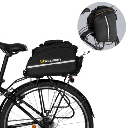 Duża torba rowerowa na bagażnik 35l + pokrowiec przeciwdeszczowy czarny