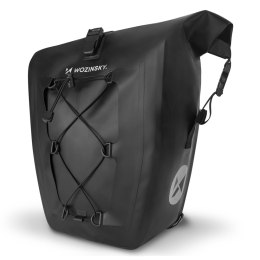 Wodoodporna torba rowerowa sakwa na bagażnik 25l czarny