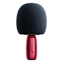Mikrofon bezprzewodowy do karaoke z głośnikiem Bluetooth 5.0 czerwony