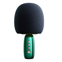 Mikrofon bezprzewodowy do karaoke z głośnikiem Bluetooth 5.0 zielony