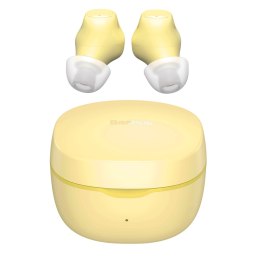 Słuchawki bezprzewodowe dokanałowe Bluetooth 5.3 Encok WM01 TWS żółty
