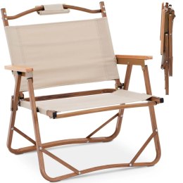 Krzesło kempingowe turystyczne do ogrodu składane do 120 kg - khaki