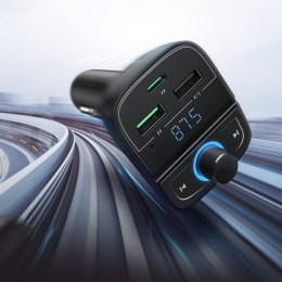 Transmiter FM MP3 Bluetooth 5.0 ładowarka samochodowa 3x USB TF microSD czarny