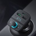 Transmiter FM MP3 Bluetooth 5.0 ładowarka samochodowa 3x USB TF microSD czarny