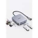 Dodatkowe porty HUB do iMac USB-C - 3x USB + czytnik kart SD TF szary