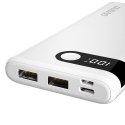 Powerbank 10000 mAh 2x USB USB-C micro USB 2A z ekranem LED czarny