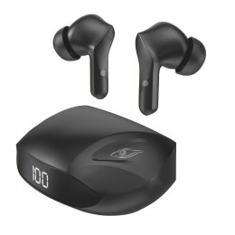 Dokanałowe słuchawki bezprzewodowe TWS Bluetooth 5.2 czarny