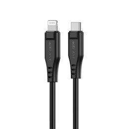 Kabel przewód do iPhone MFI USB-C - Lightning 30W 3A 1.2m czarny
