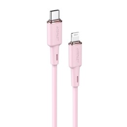 Kabel przewód do iPhone MFI USB-C - Lightning 30W 3A 1.2m różowy