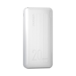 Powerbank 20000mAh Power Delivery 20W Quick Charge 3.0 2x USB USB-C biały