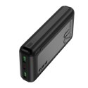 Powerbank 20000mAh Power Delivery 20W Quick Charge 3.0 2x USB USB-C czarny