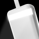 Powerbank 30000mAh 2x USB USB-C z lampką LED biały
