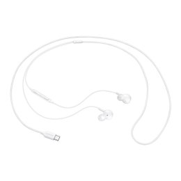 Przewodowe słuchawki dokanałowe AKG złącze USB-C biały