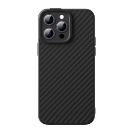 Pancerne etui iPhone 14 Pro MagSafe + szkło hartowane Synthetic Fiber czarne