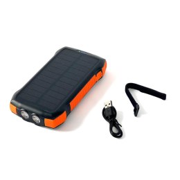 Powerbank solarny słoneczny indukcyjny 20000mAh PD QC Qi pomarańczowy
