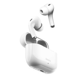 Bezprzewodowe słuchawki W3 Bluetooth 5.0 TWS dokanałowe wodoodporne IP55 biały