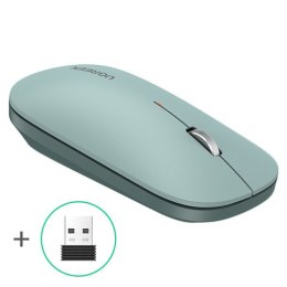 Poręczna myszka bezprzewodowa do komputera USB zielony