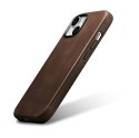Skórzane etui pokrowiec do iPhone 15 Plus Oil Wax Premium Leather MagSafe brązowe