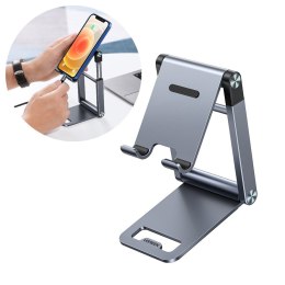 Składana podstawka stojak pod smartfon statyw na telefon szary