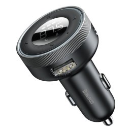 Transmiter FM odtwarzacz MP3 ładowarka samochodowa LED 2x USB Bluetooth czarny