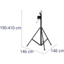 Statyw oświetleniowy sceniczny dj typu winda 190-410 cm do 80 kg