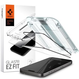 Szkło hartowane Glas.tR EZ Fit FC na iPhone 15 Pro czarne - ZESTAW 2 szt.