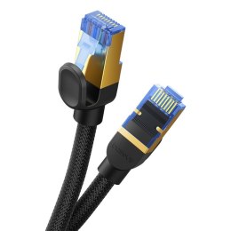 Szybki kabel sieciowy LAN RJ45 cat.7 10Gbps plecionka 15m czarny