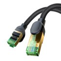 Szybki kabel sieciowy LAN RJ45 cat.8 40Gbps plecionka 15m czarny