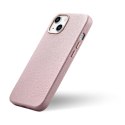 Skórzane etui iPhone 14 Plus magnetyczne z MagSafe Litchi Premium Leather Case różowy