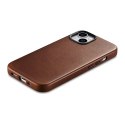 Skórzane etui iPhone 14 Plus magnetyczne z MagSafe Oil Wax Premium Leather Case brąz