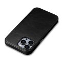 Skórzane etui iPhone 14 Pro Max magnetyczne z MagSafe Oil Wax Premium Leather Case czarny