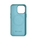 Skórzane etui iPhone 14 Pro magnetyczne z MagSafe Litchi Premium Leather Case zielony