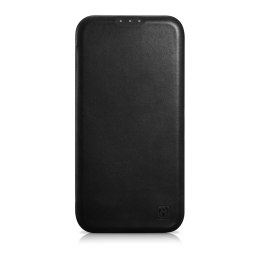 Skórzane etui iPhone 14 Pro z klapką magnetyczne MagSafe CE Oil Wax Premium Leather czarny