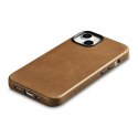 Skórzane etui iPhone 14 magnetyczne z MagSafe Oil Wax Premium Leather Case jasny brąz