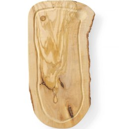 Deska do serwowania z drewna oliwnego z rowkiem 400 x 250 x 18 mm - Hendi 505212