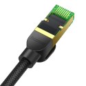 Szybki kabel sieciowy LAN RJ45 cat.8 40Gbps plecionka 20m czarny