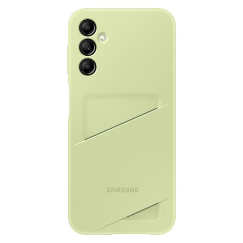Etui pokrowiec kieszonka na kartę Samsung Galaxy A14 Card Slot Cover limonkowe