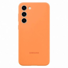 Etui silikonowy pokrowiec Samsung Galaxy S23+ Silicone Cover pomarańczowe